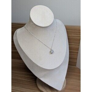 5 CT GRA Certified Moissanite 18k White Gold Plated 925 Sterling  Necklace, 18”